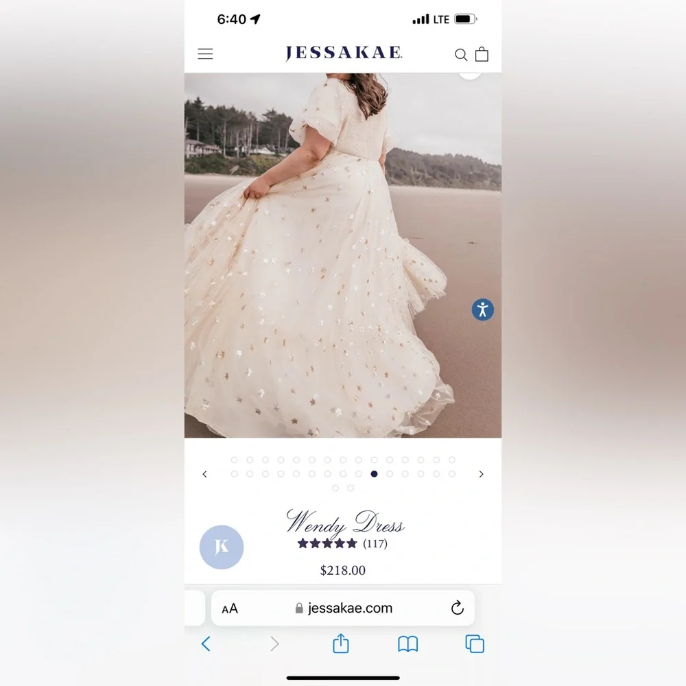 Jessa Kate gown size large. Worn once for 3 hours - Picture 2 of 4